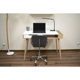 Bureaustoel AVOLA - ergonomisch - ECO-leer - grijs