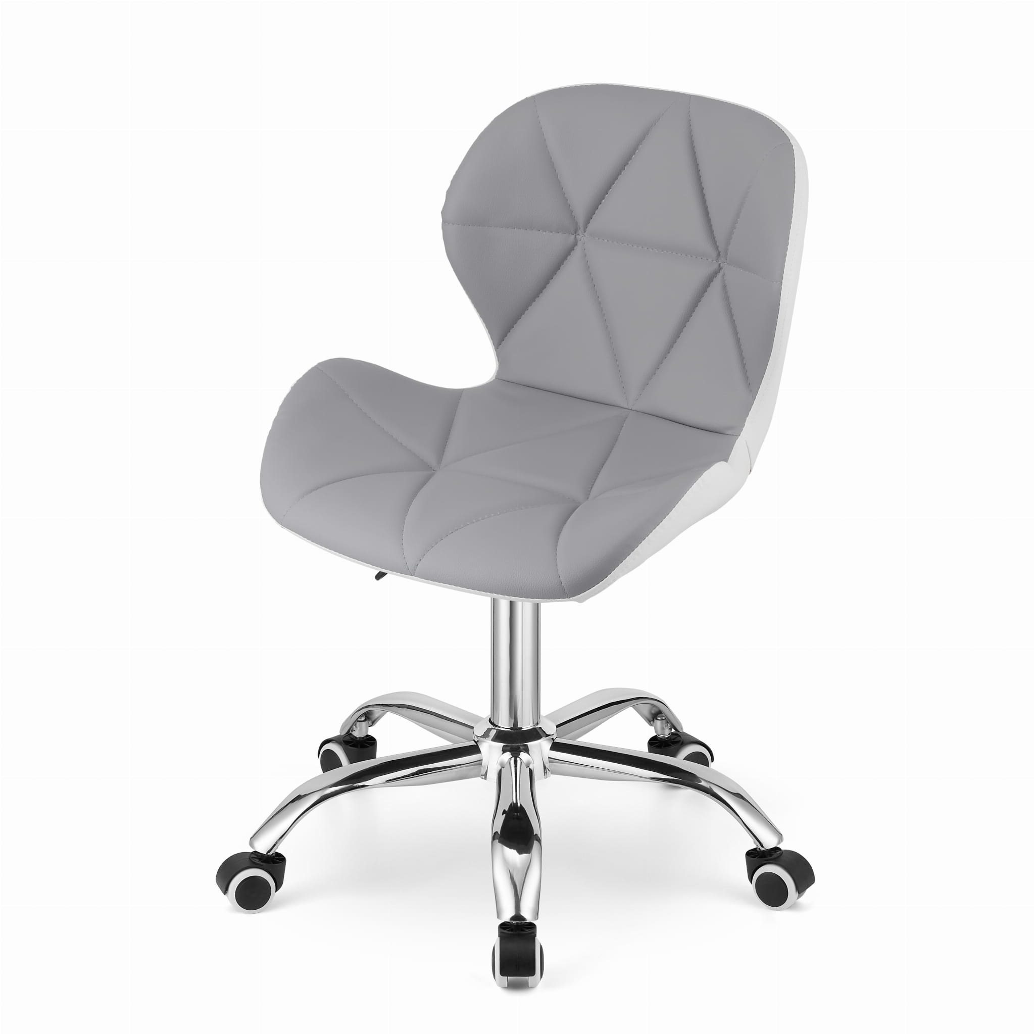 Bureaustoel AVOLA - ergonomisch - ECO-leer - grijs wit