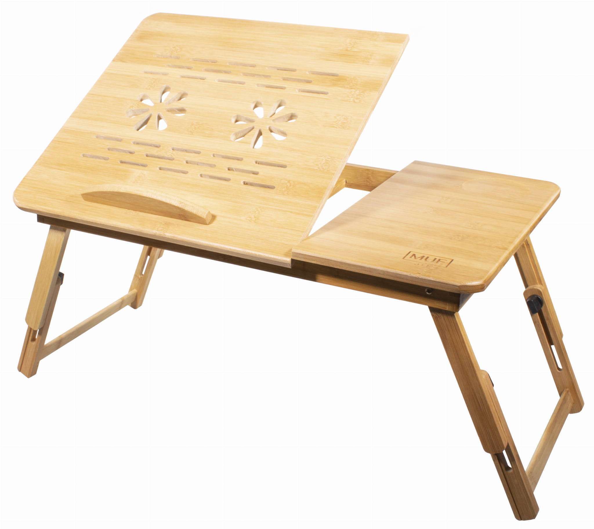 Laptoptafel - bamboe schoottafel - verstelbaar - maat L