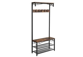 Garderoberek - industrieel - met kapstok - 80x30x178,5 cm