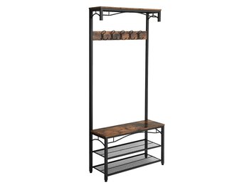 Garderoberek - industrieel - met kapstok - 80x30x178,5 cm