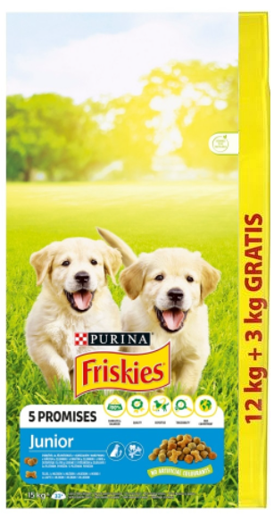 Friskies Junior hondenvoer - puppy brokken - 12+3kg