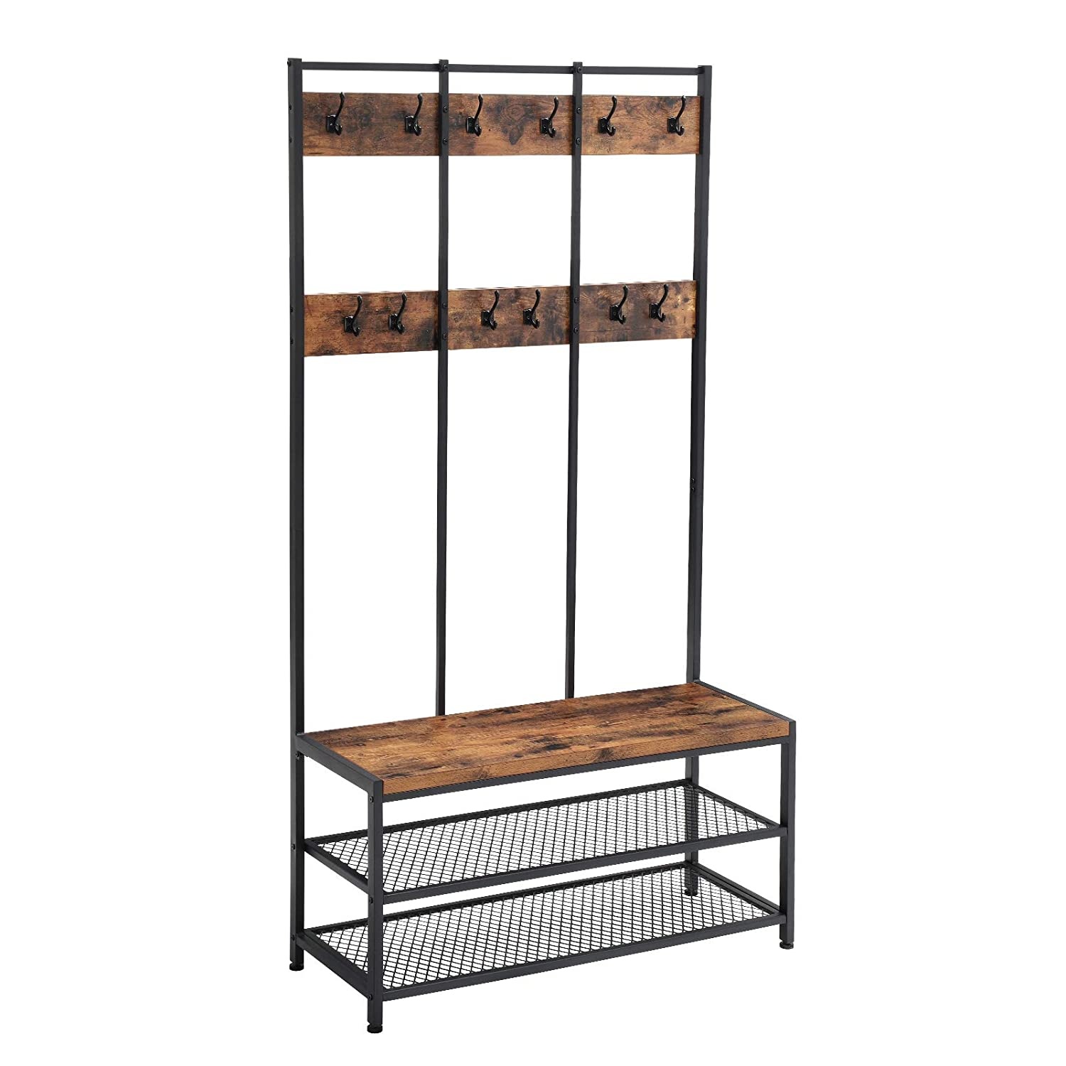 Garderoberek - industrieel - met kapstok - 100x40x186 cm