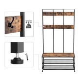 Garderoberek - industrieel - met kapstok - 100x40x186 cm