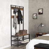 Garderoberek - industrieel - met kapstok - 100x40x186 cm