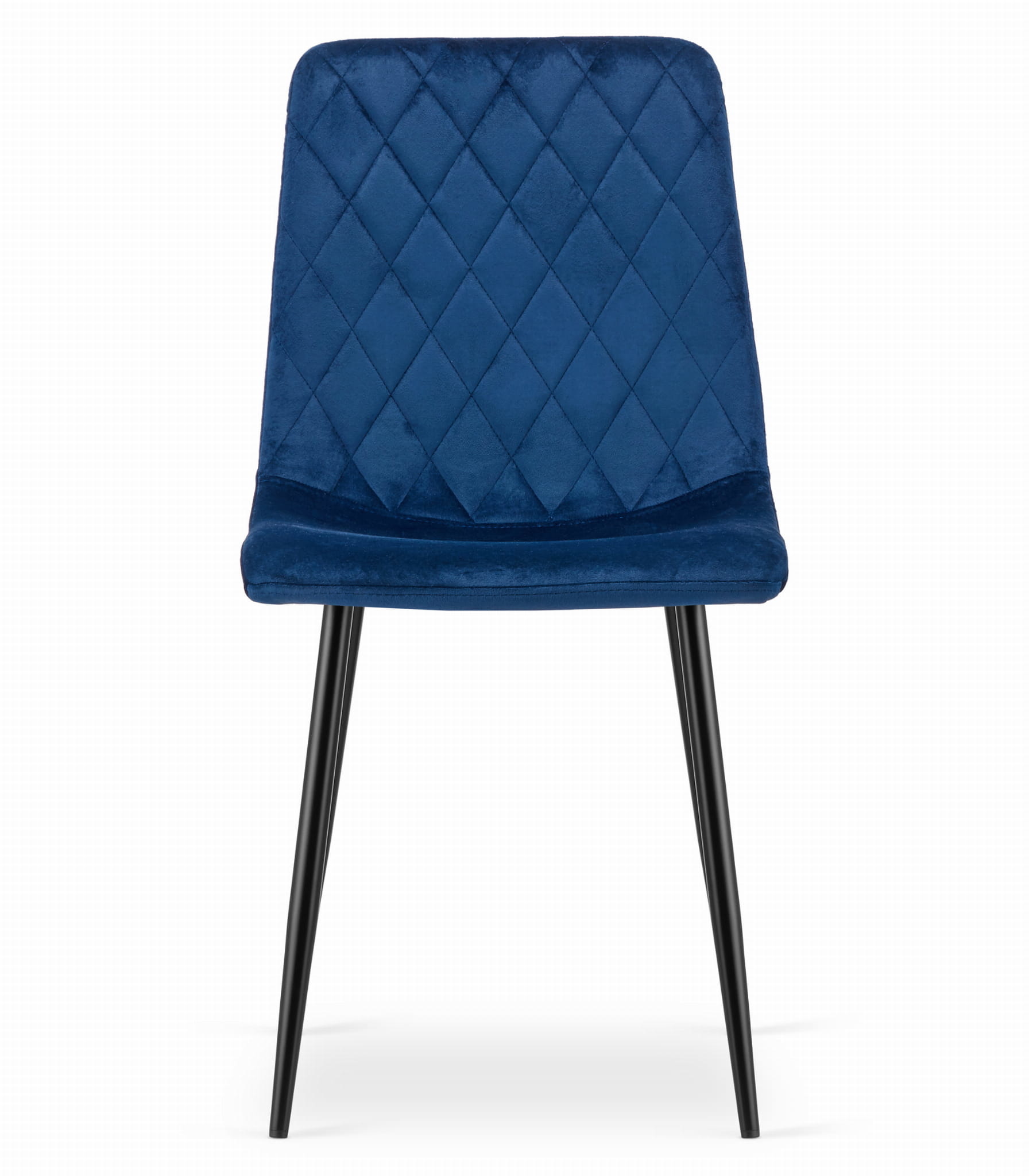 Velvet eetkamerstoel TURIN - set van 4 eettafel stoelen - blauw