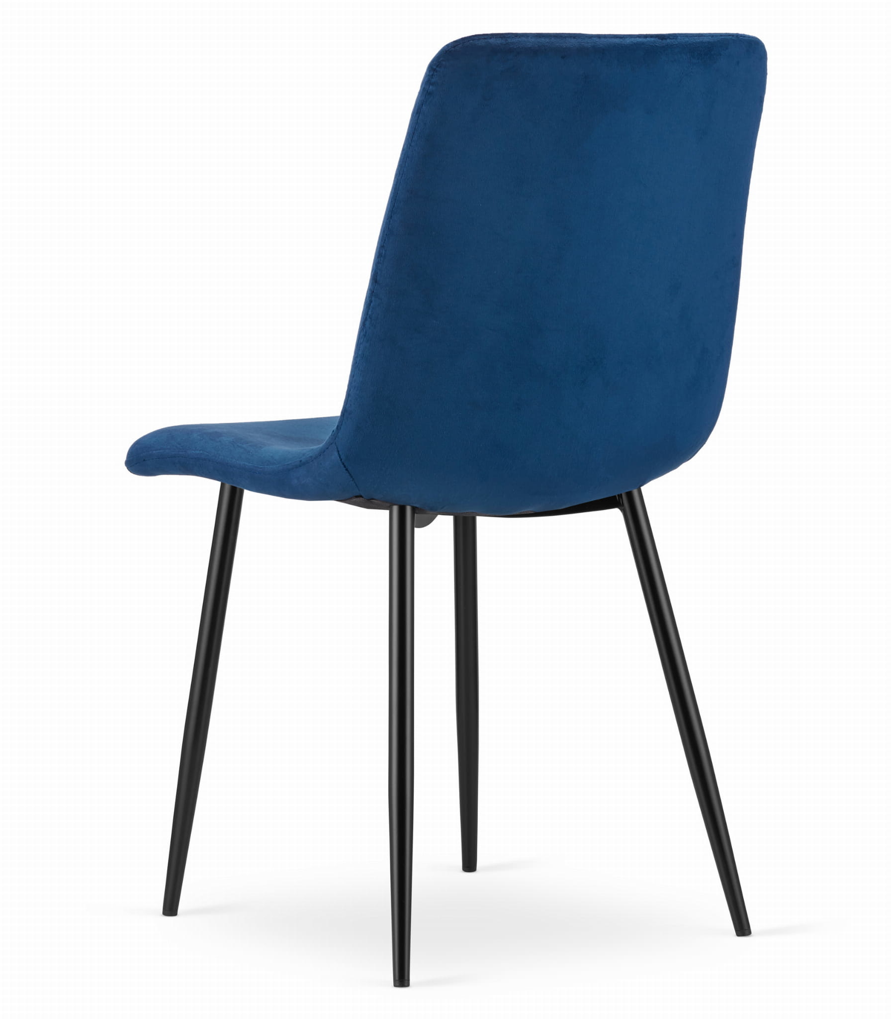 Velvet eetkamerstoel TURIN - set van 4 eettafel stoelen - blauw