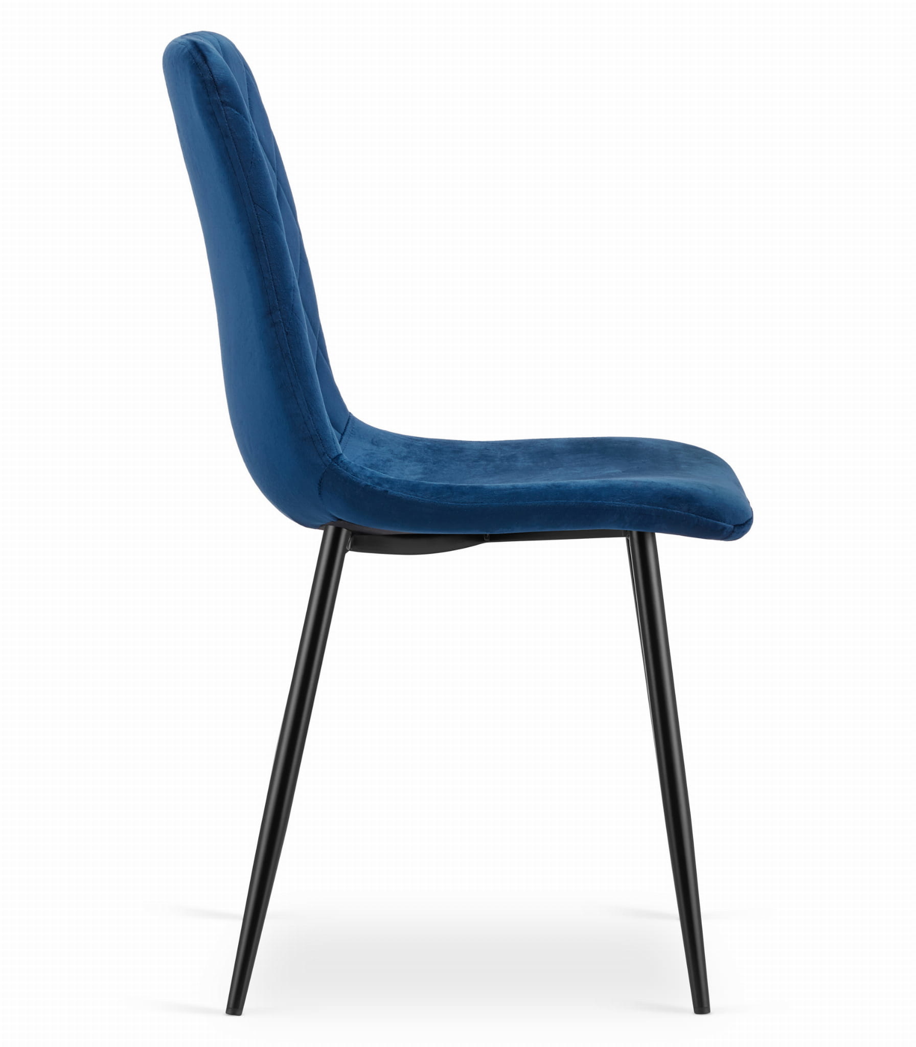 Velvet eetkamerstoel TURIN - set van 4 eettafel stoelen - blauw