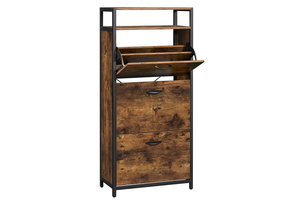 Schoenenkast - industrieel - 6 schappen - 60x30x130 cm