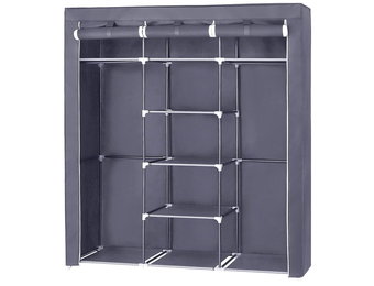 Stoffen kledingkast - 150x45x175 cm - grijs