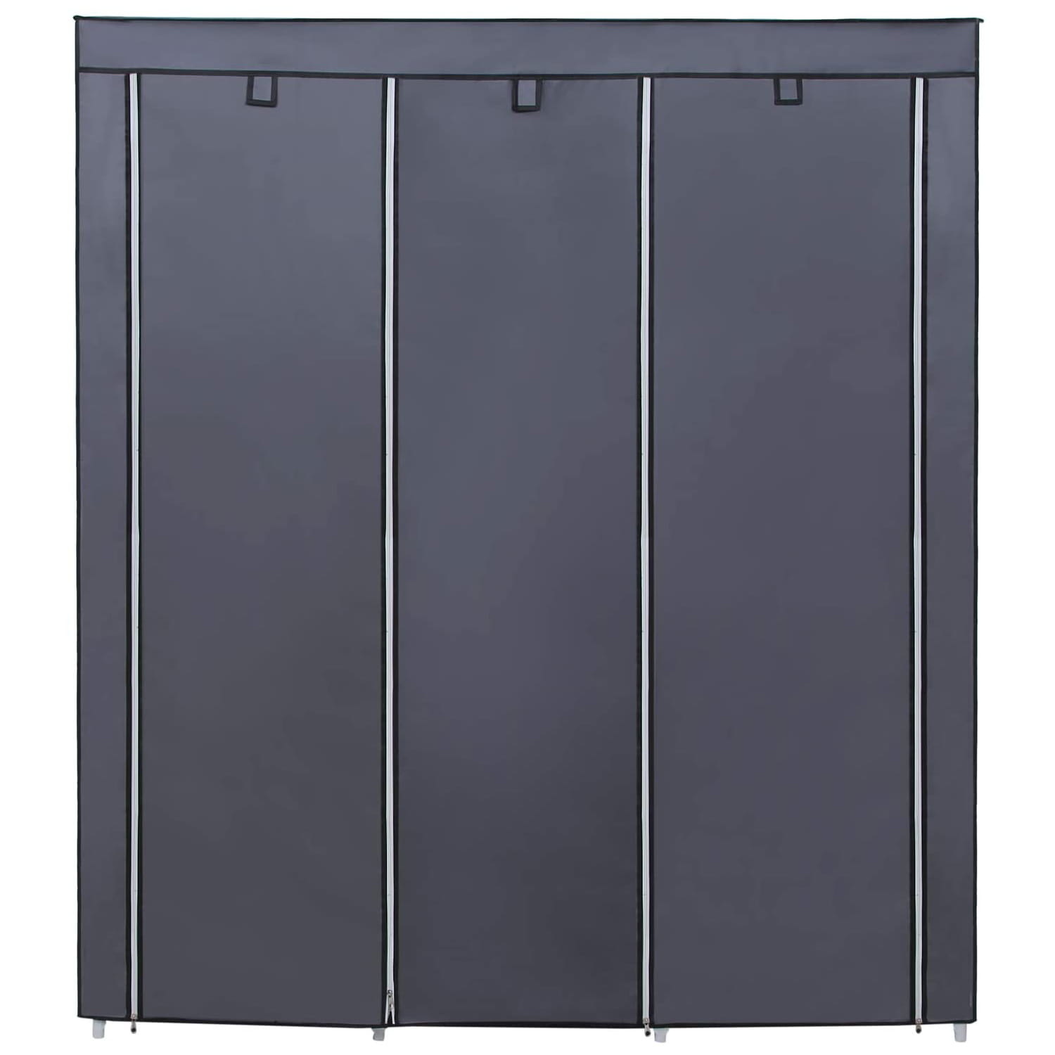 Stoffen kledingkast - 150x45x175 cm - grijs