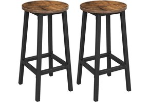Barkruk industrieel - set van 2 barstoelen - 32x65 cm