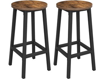 Barkruk industrieel - set van 2 barstoelen - 32x65 cm