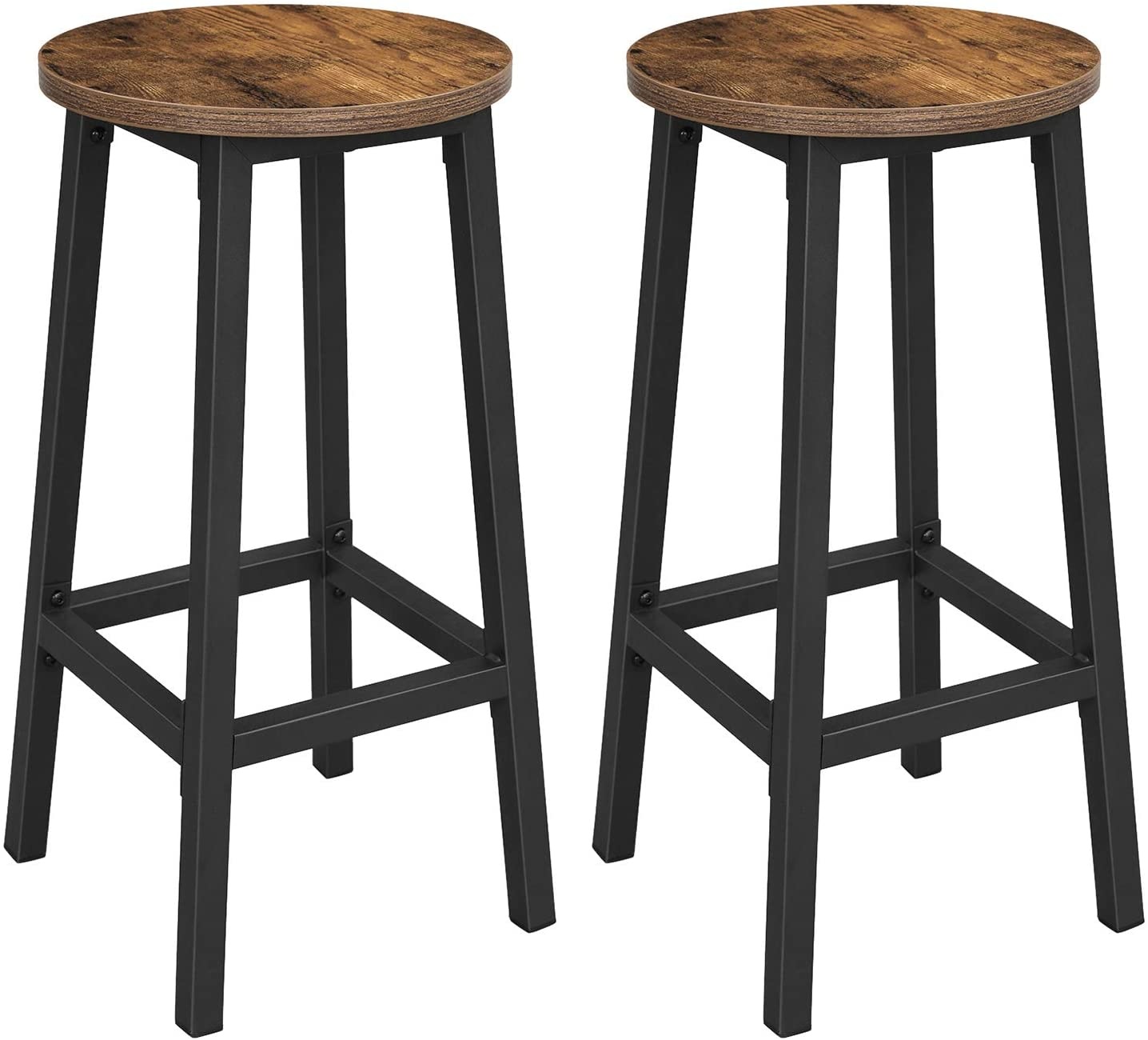 Barkruk industrieel - set van 2 barstoelen - 32x65 cm