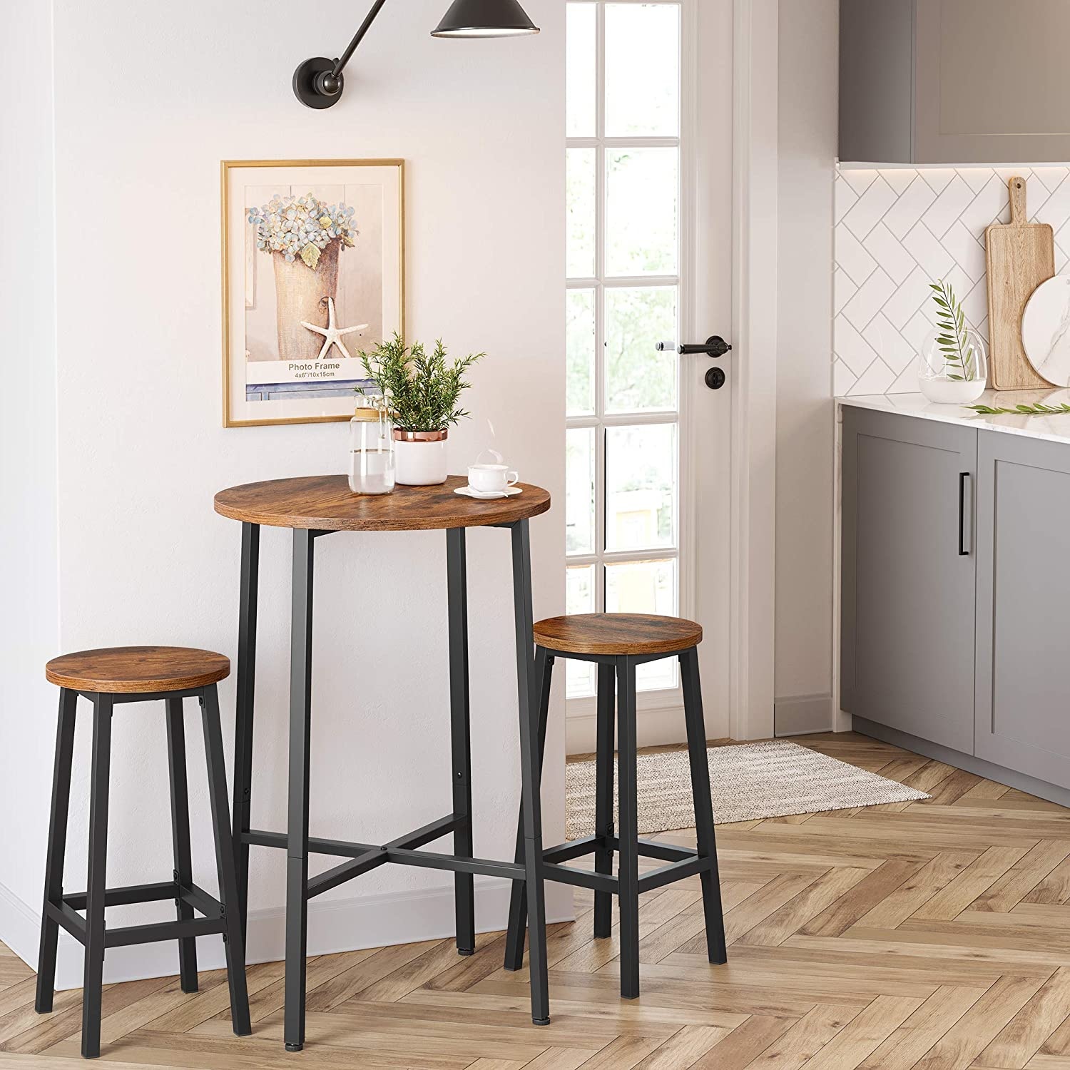 Barkruk industrieel - set van 2 barstoelen - 32x65 cm