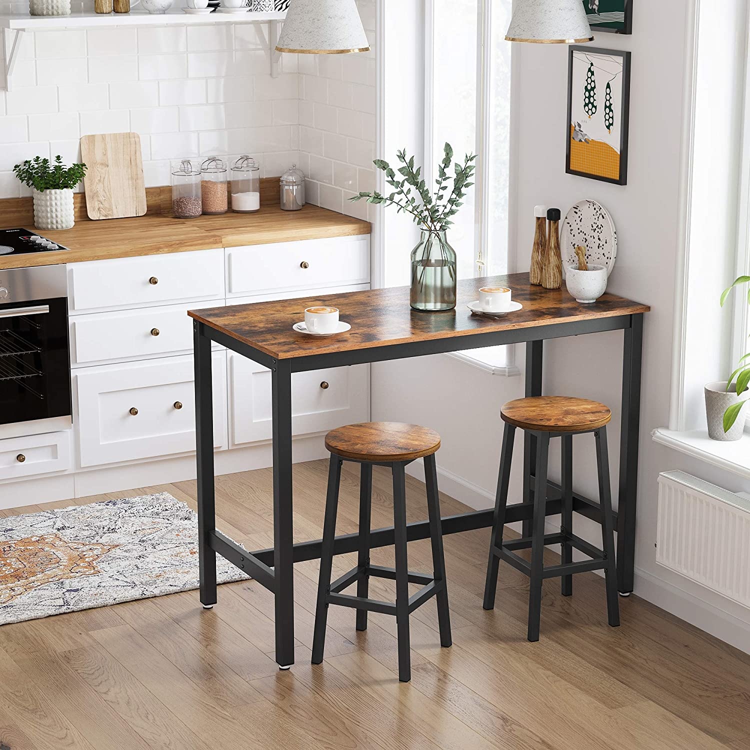 Barkruk industrieel - set van 2 barstoelen - 32x65 cm