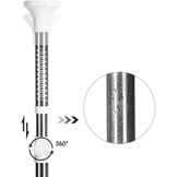 Telescopisch doucherek - badkamer rekje - 95 tot 300 cm - wit