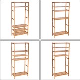 Badkamerkast - bamboe kast - 60x26x130 cm - met 5 schappen