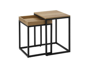 Salontafel set - industrieel - 45x40x55 cm - 40x38x51 cm