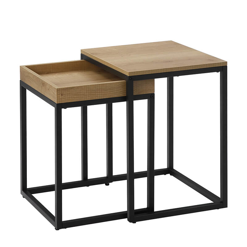 Salontafel set - industrieel - 45x40x55 cm - 40x38x51 cm