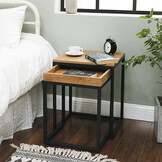 Salontafel set - industrieel - 45x40x55 cm - 40x38x51 cm