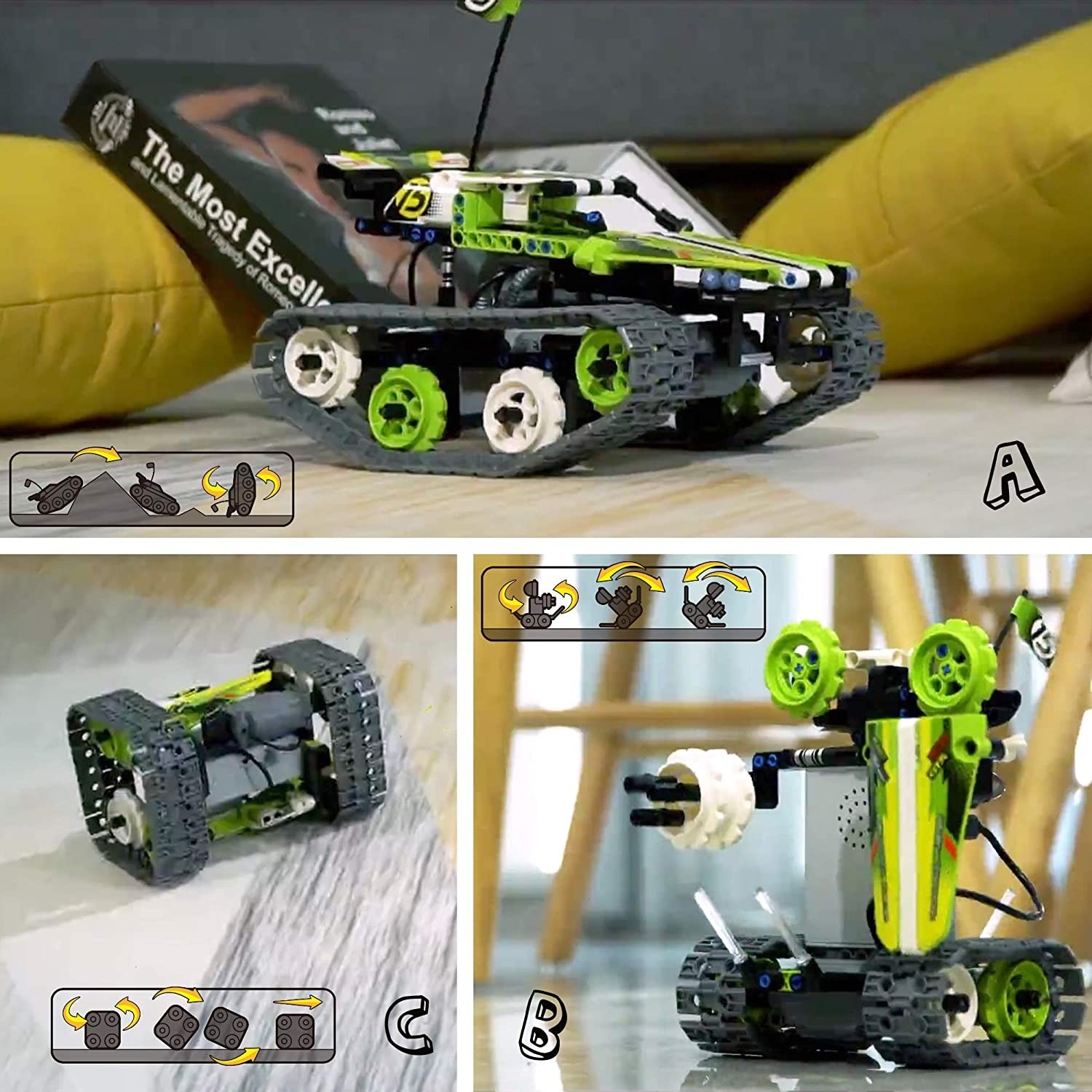 Bestuurbare robot - bouwstenen - 3-in-1 - 16x18x19 cm