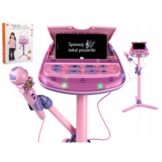 Karaoke set - kind - met microfoon en standaard - roze