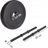 Halterset 30 kg - 2 halters van 15 kg - met schroefklemmen