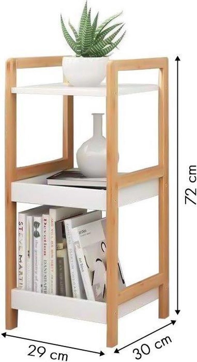 Boekenkast - nachtkastje - gangkast - wit