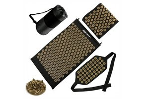 Spijkermat - shakti mat - acupressuur mat met kussen - bruin