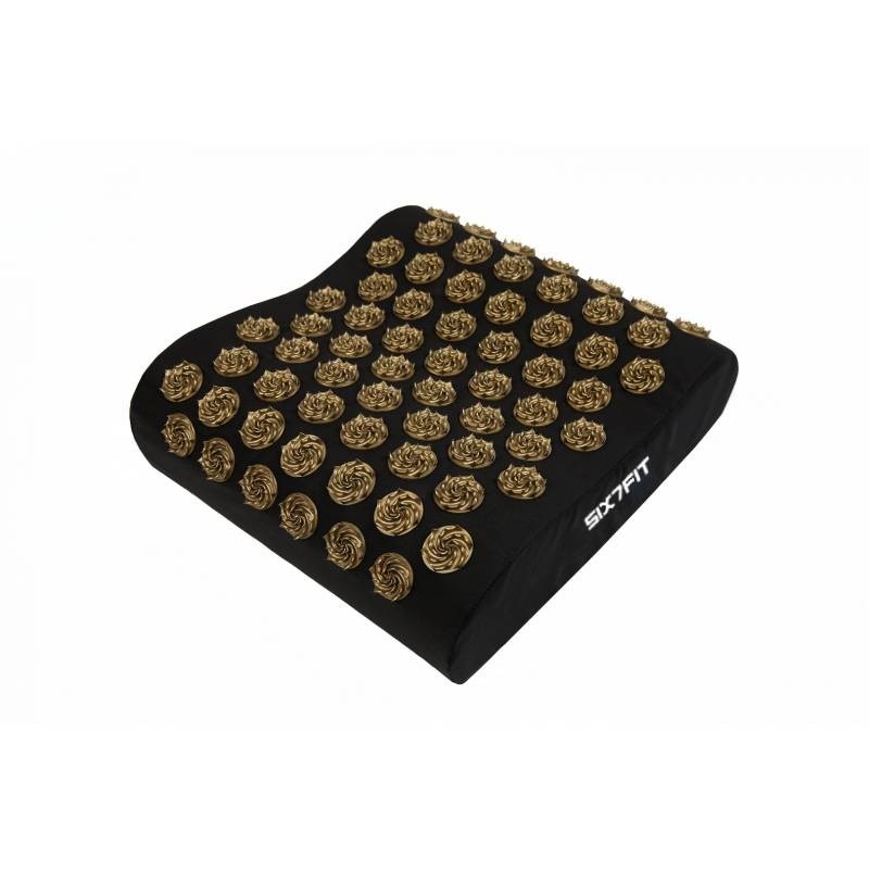 Spijkermat - shakti mat - acupressuur mat met kussen - bruin