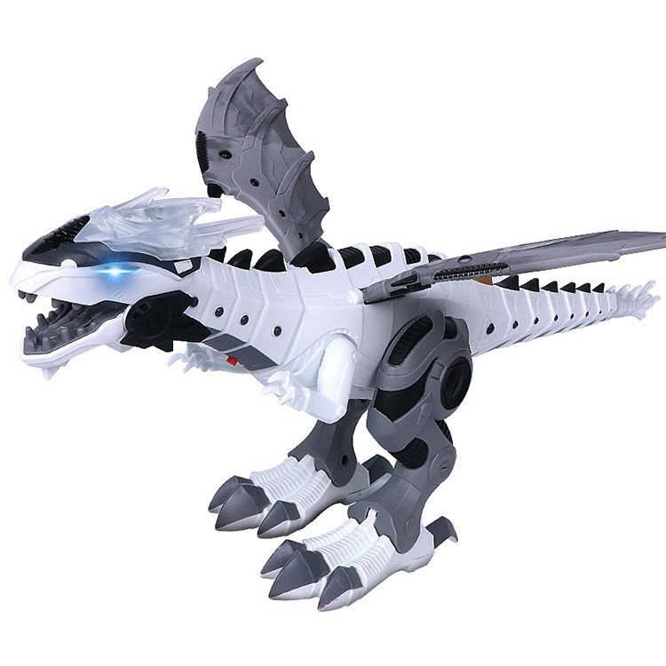 Draken speelgoed - met stoom, licht en geluid - 47x27x17,5 cm