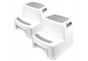 Opstapje - opstapkrukje - kinderkrukje - 2 stuks - wit