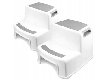 Opstapje - opstapkrukje - kinderkrukje - 2 stuks - wit