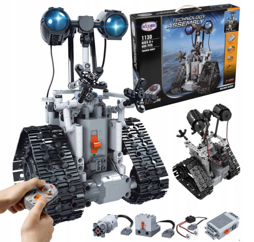 Robot speelgoed - RC - bouwpakket - 408 bouwstenen - 14x15x21cm
