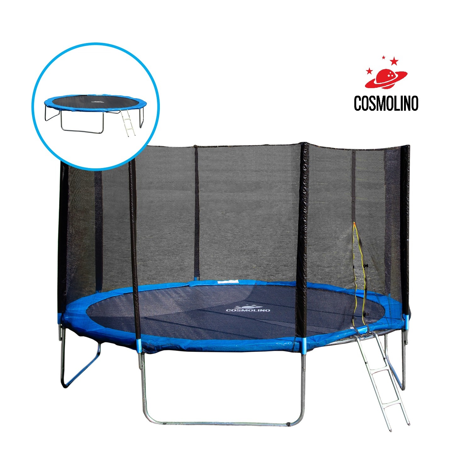 Viking Choice Trampoline 465 cm 15FT met net tot 150 kg blauw