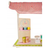 Winkeltje speelgoed - houten marktkraam - 29-delig - 44,5x94 cm