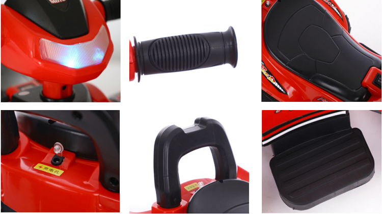 Loopauto - quad - met licht en geluid - 60x31x41,5 cm - rood