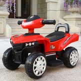 Loopauto - quad - met licht en geluid - 60x31x41,5 cm - rood