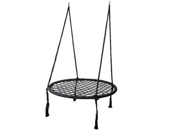 Nestschommel - ronde schommel - 100x110 cm - tot 130 kg - zwart