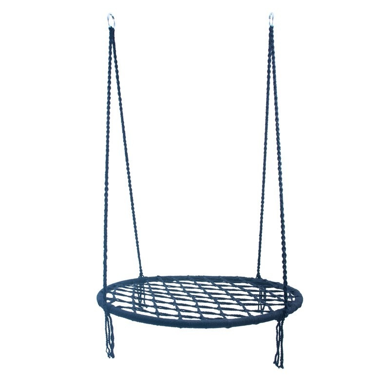 Nestschommel - ronde schommel - 100x110 cm - tot 130 kg - zwart