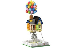 Bouwsteentjes - huis met ballonnen - compatible met lego