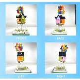 Bouwsteentjes - huis met ballonnen - compatible met lego