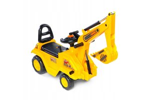 Loopauto - graafmachine - 105x28x39 cm - geel