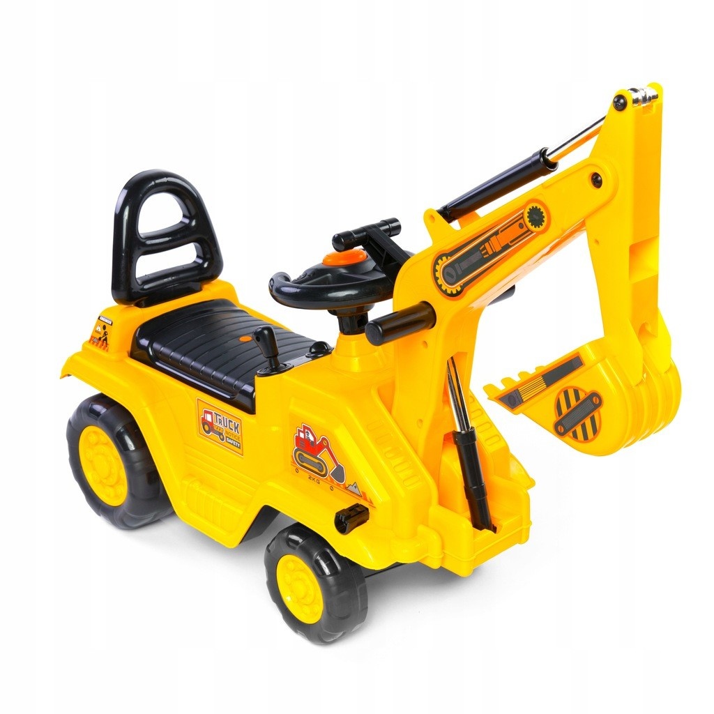 Loopauto - graafmachine - 105x28x39 cm - geel