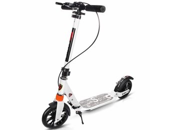 Step Urban - met schokbrekers & schijfremmen - tot 100 kg - wit