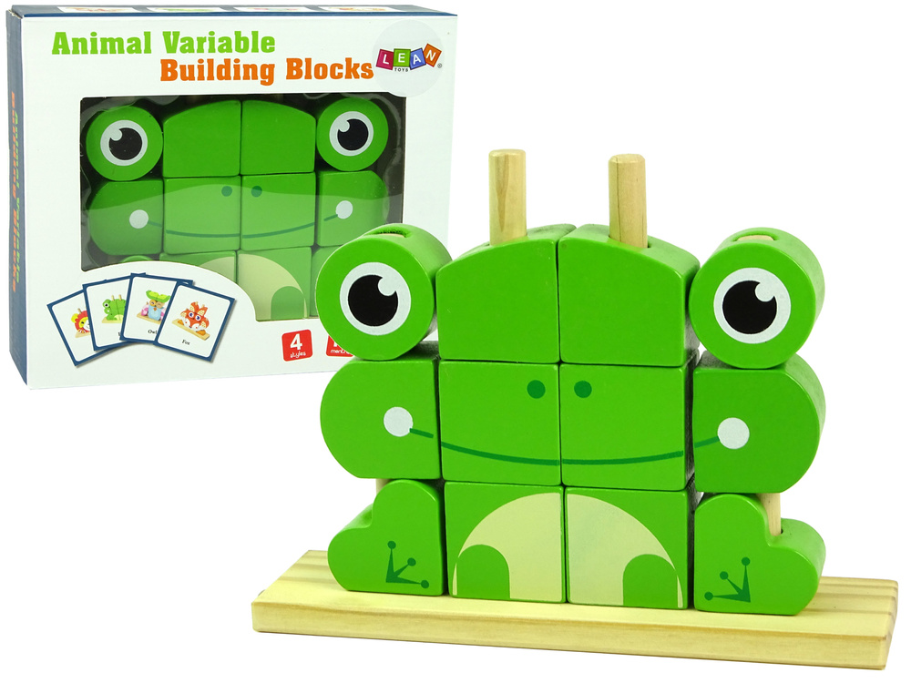 Blok puzzel - houten blokken - 3D kikker