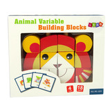 Blok puzzel - houten blokken - 3D leeuw