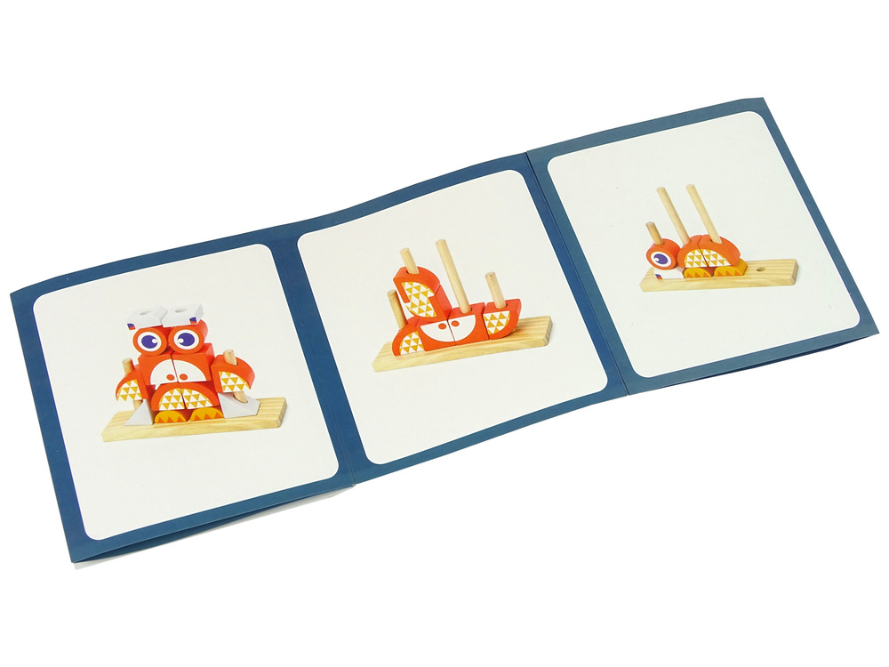 Blok puzzel - houten blokken - 3D vos