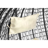 Hangstoel - met frame - zwart - beige kussen - tot 125 kg